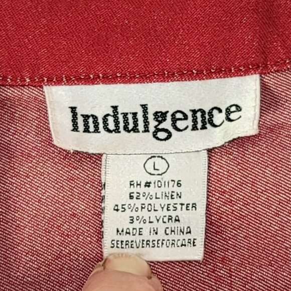 497. Indulgence Vest Red Sz L - Picture 5 of 6